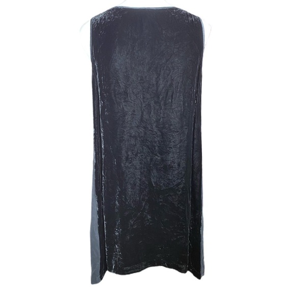 Eileen Fisher Velour Dress / Tunic Silk Side Panel - Picture 4 of 7